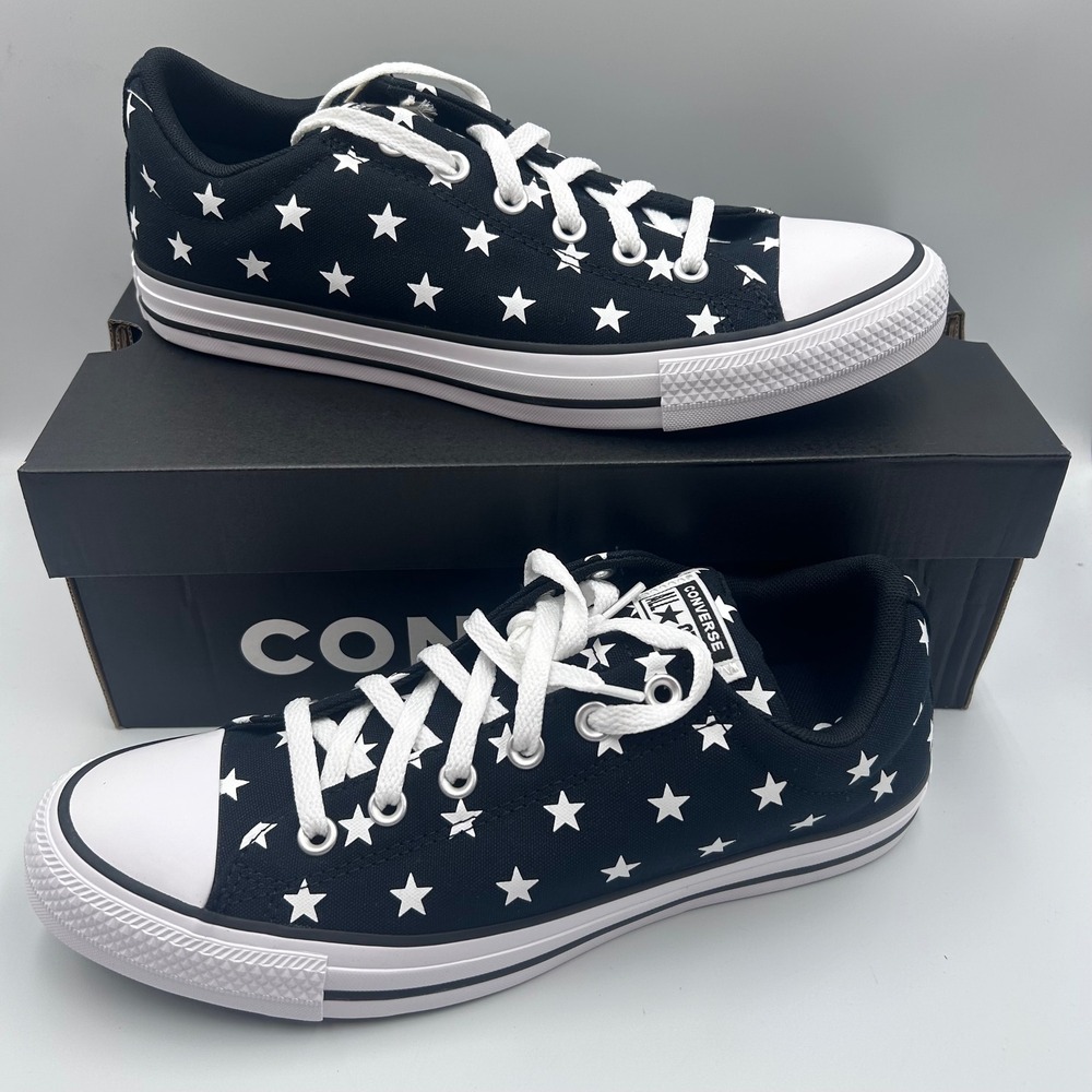 Converse CTAS Street Slip Black White Star Sneakers A17173F Mens 9 Womens 11